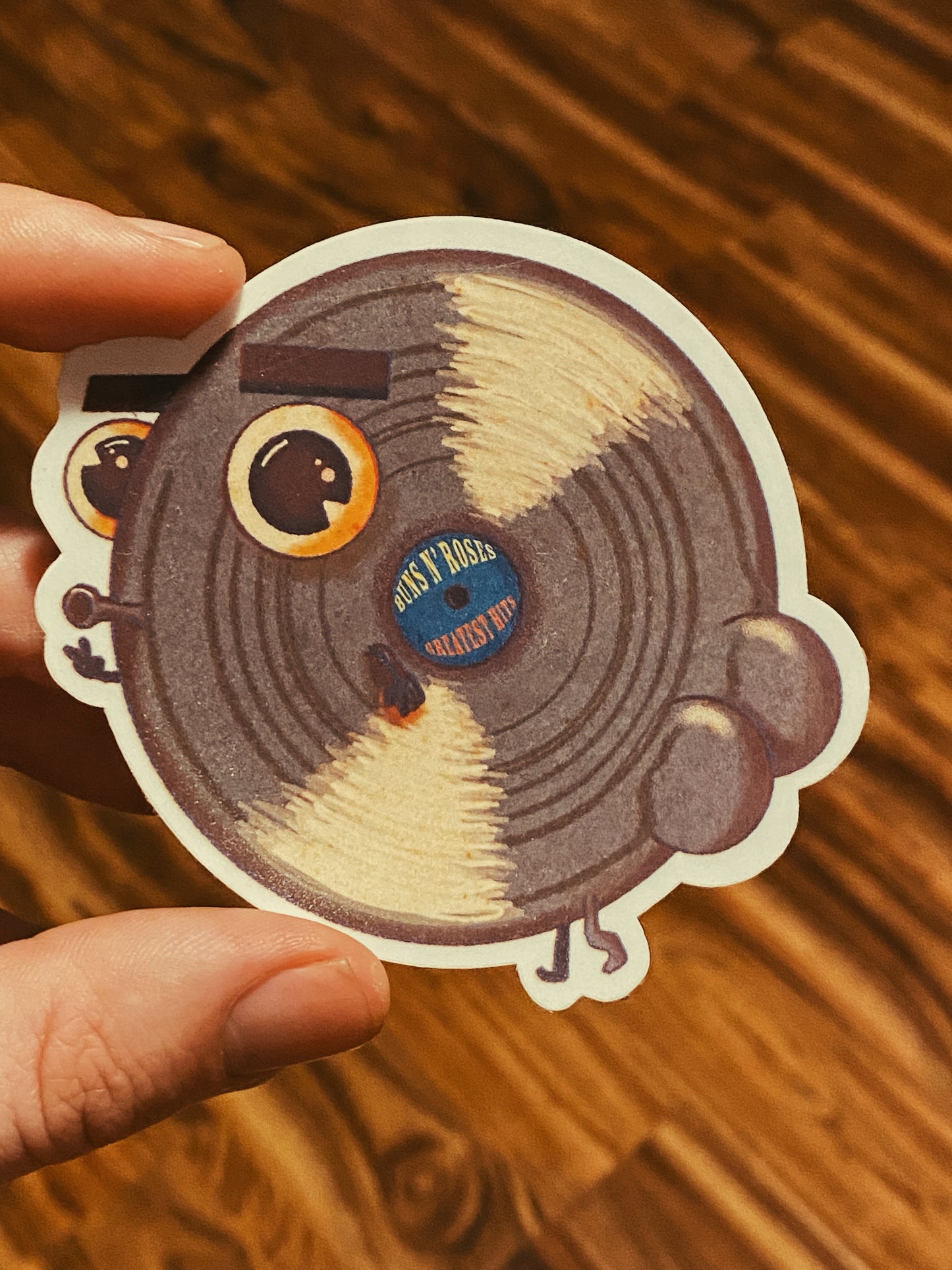 Vinyl Record Buttie Sticker