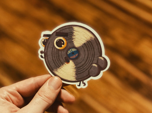 Vinyl Record Buttie Sticker
