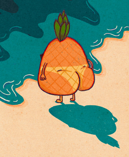 Pineapple Tan Art Print