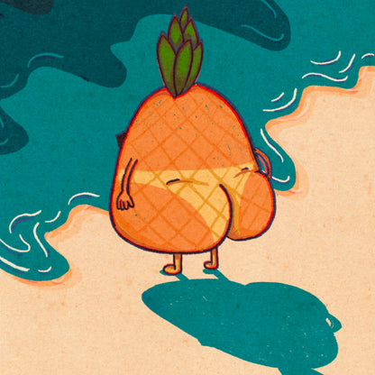 Pineapple Tan Art Print