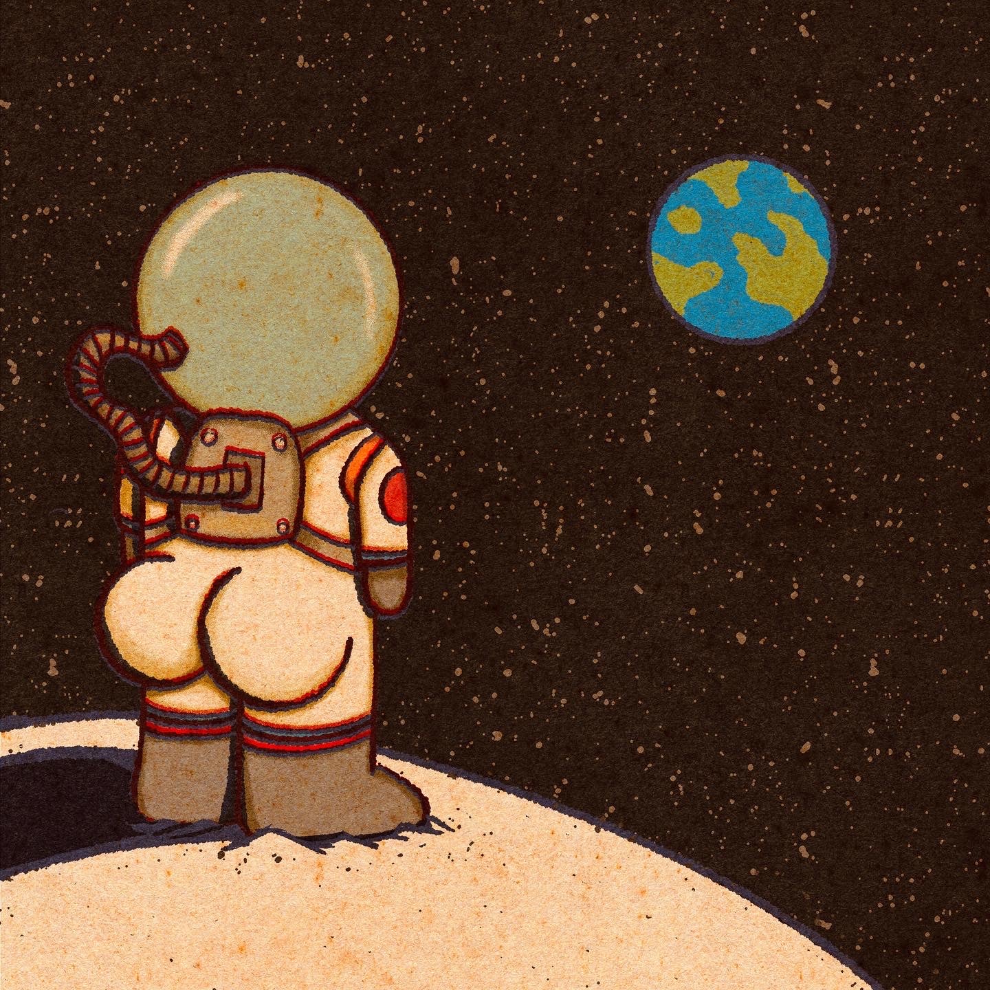Asstronaut Art Print